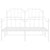Metal Bed Frame without Mattress with Footboard White 135x190 cm
