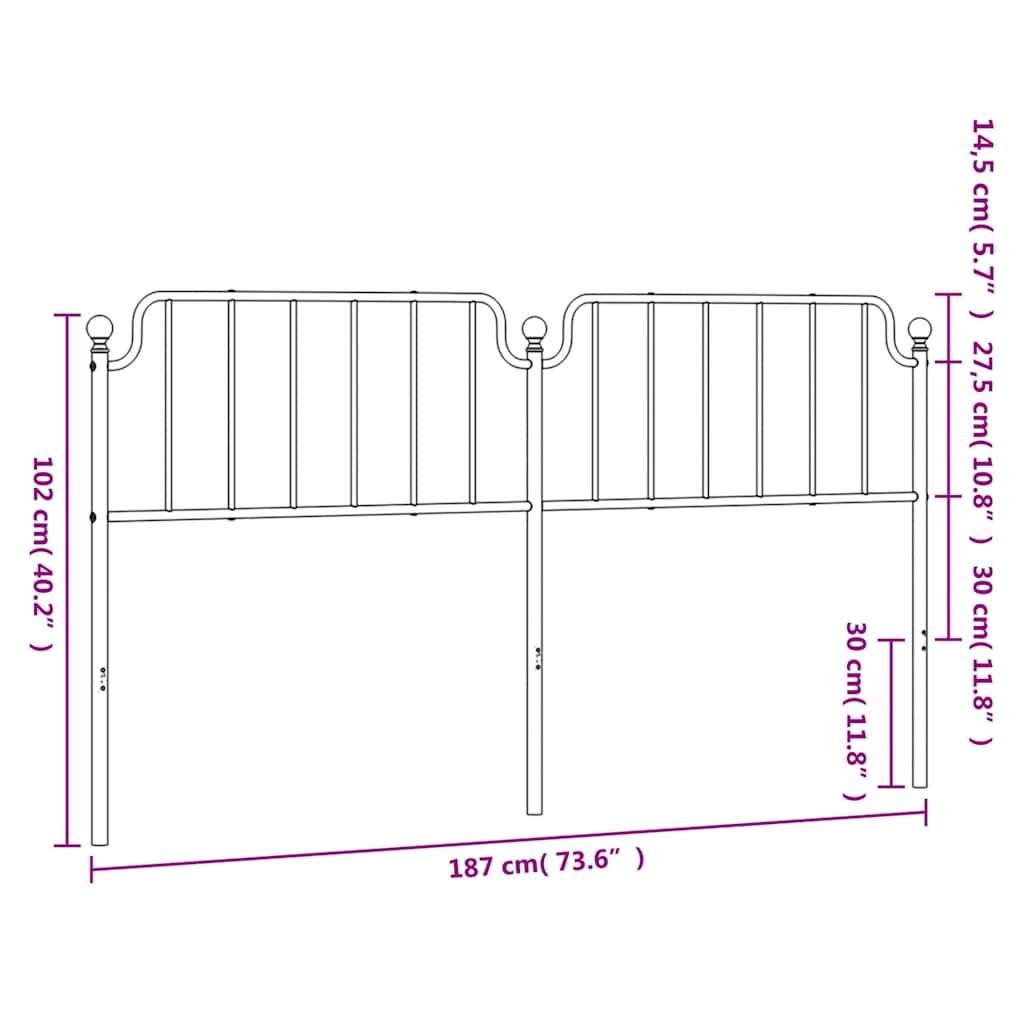 Metal Replace Headboard White 180 cm