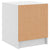 Bedside Cabinet with Glass Door White 35x37x42 cm