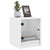 Bedside Cabinets with Glass Doors 2 pcs White 35x37x42 cm