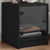 Bedside Cabinet with Glass Door Black 35x37x42 cm