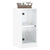 Side Cabinet with Glass Doors White 35x37x75.5 cm