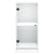 Side Cabinet with Glass Doors White 35x37x75.5 cm