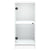 Side Cabinet with Glass Doors White 35x37x75.5 cm