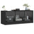 TV Cabinet with Glass Doors Black 102x37x42 cm