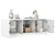 Coffee Table with Glass Doors White 102x50x42 cm