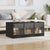 Coffee Table with Glass Doors Black 102x50x42 cm