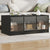 Coffee Table with Glass Doors Black 102x50x42 cm