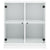 Side Cabinet with Glass Doors White 68x37x75.5 cm