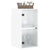 Wall Cabinet with Glass Doors White 35x37x68.5 cm