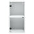 Wall Cabinet with Glass Doors White 35x37x68.5 cm