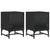 Bedside Cabinets with Glass Doors 2 pcs Black 35x37x50 cm