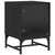 Bedside Cabinets with Glass Doors 2 pcs Black 35x37x50 cm