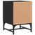 Bedside Cabinets with Glass Doors 2 pcs Black 35x37x50 cm