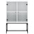 Side Cabinet with Glass Doors White 69x37x100 cm