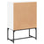 Side Cabinet with Glass Doors White 69x37x100 cm