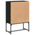 Side Cabinet with Glass Doors Black 69x37x100 cm