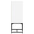 Side Cabinet with Glass Doors White 35x37x100 cm