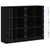 Bookcase with Doors Black 136x37x109 cm Engineered Wood