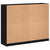 Bookcase with Doors Black 136x37x109 cm Engineered Wood