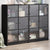 Bookcase with Doors Black 136x37x109 cm Engineered Wood