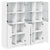 Bookcase with Doors White 136x37x142 cm Engineered Wood