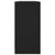 Bookcase with Doors Black 204x37x75 cm Engineered Wood