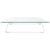 Monitor Stand White 100x35x8 cm Tempered Glass and Metal