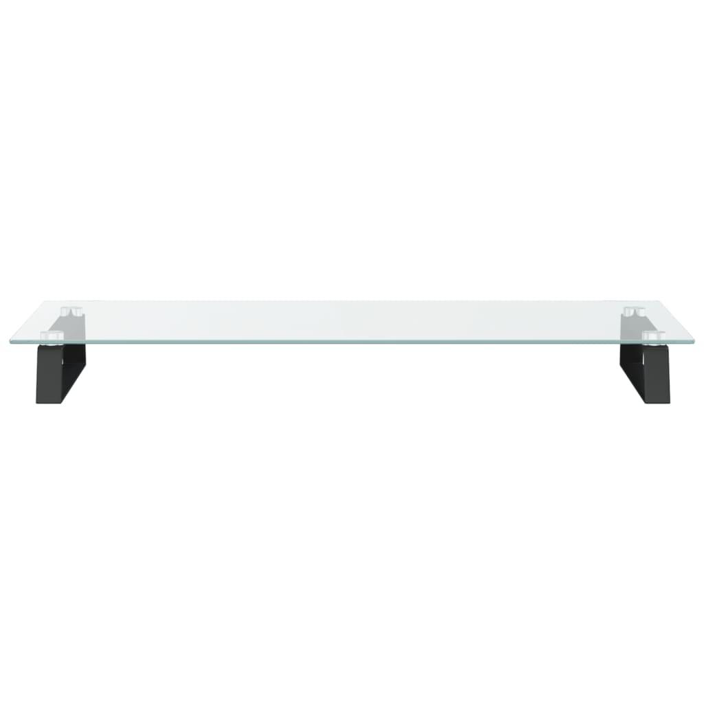 Monitor Stand Black 80x35x8 cm Tempered Glass and Metal