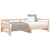 Day Bed with Trundle without Mattress 90x190 cm Solid Wood