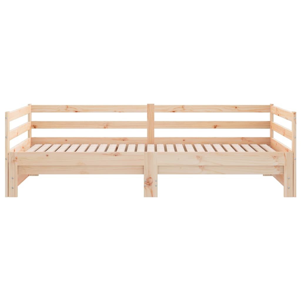 Day Bed with Trundle without Mattress 90x190 cm Solid Wood