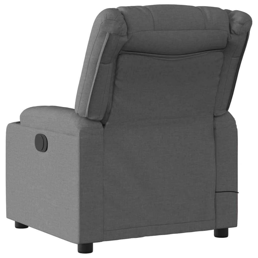 Electric Massage Recliner Chair Dark Grey Fabric