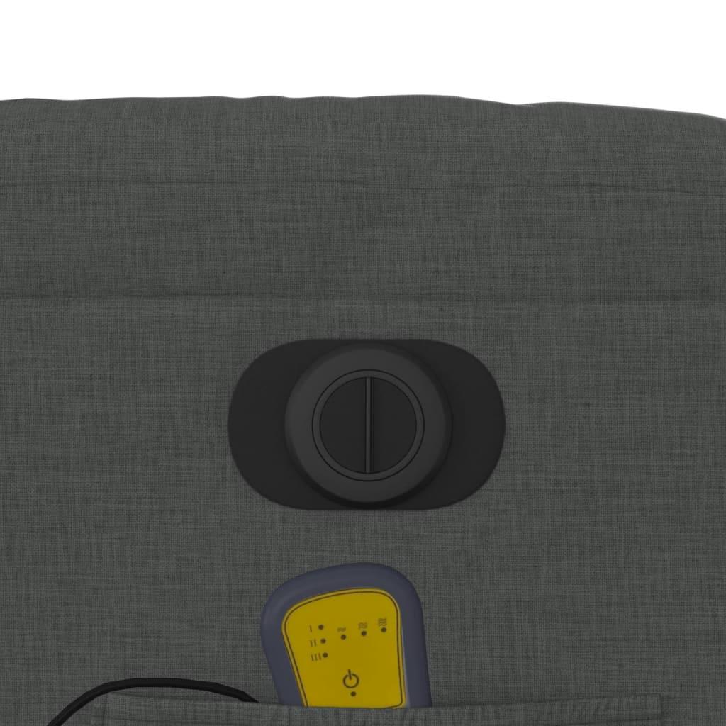 Electric Massage Recliner Chair Dark Grey Fabric