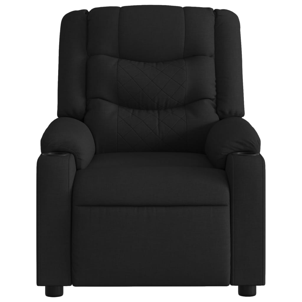 Electric Massage Recliner Chair Black Fabric