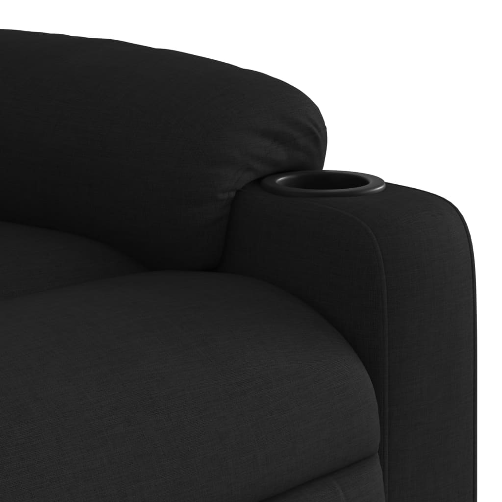 Electric Massage Recliner Chair Black Fabric