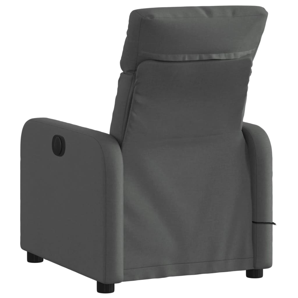 Massage Recliner Chair Dark Grey Fabric