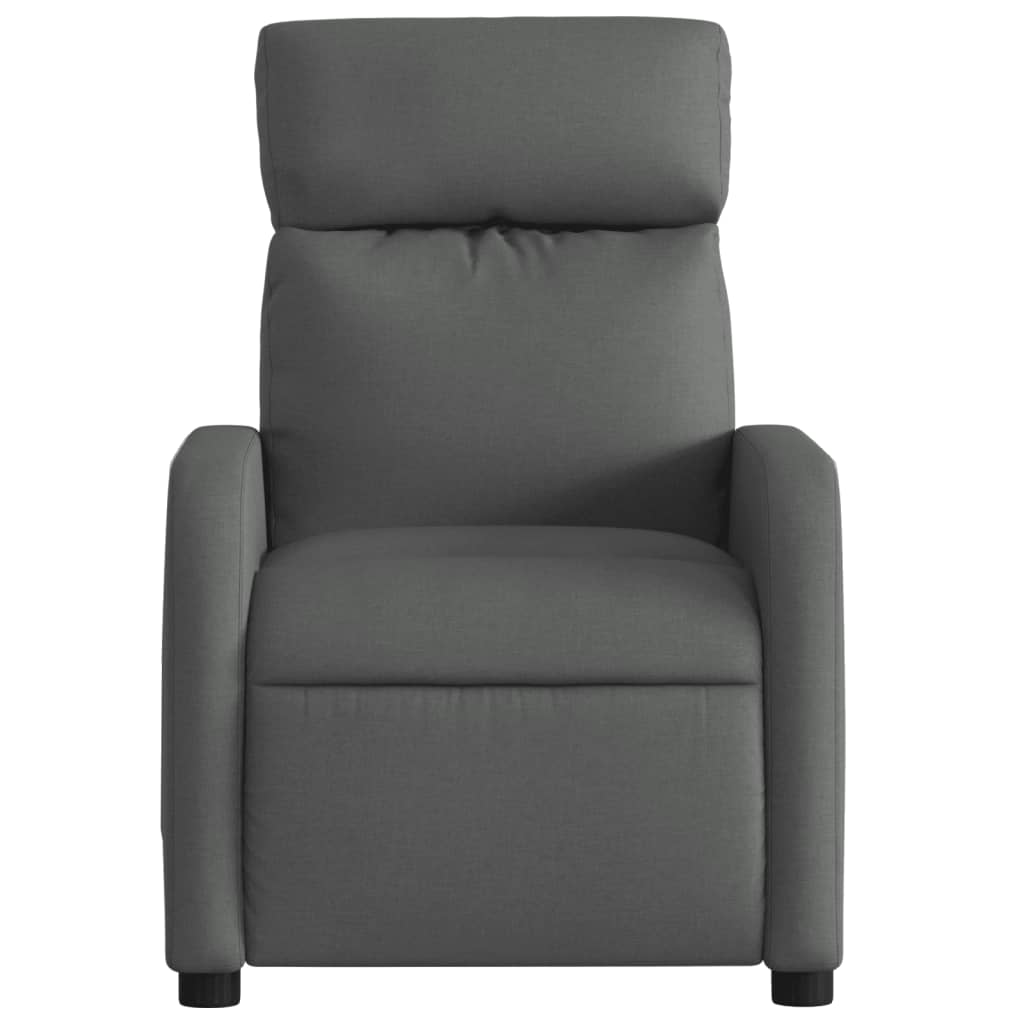 Massage Recliner Chair Dark Grey Fabric