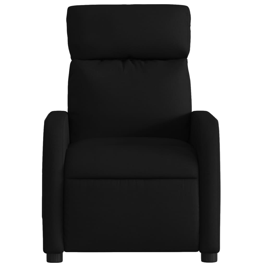 Massage Recliner Chair Black Fabric