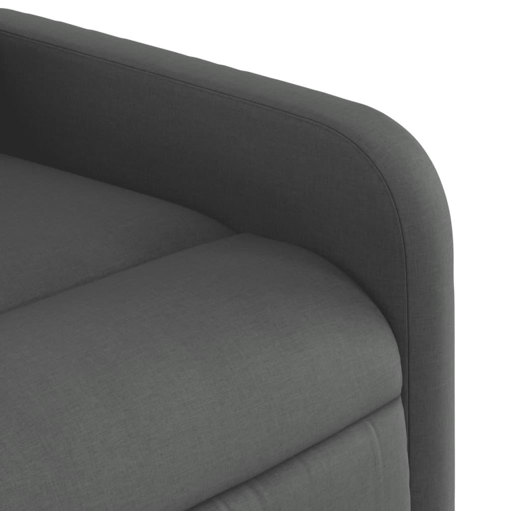 Electric Massage Recliner Chair Dark Grey Fabric
