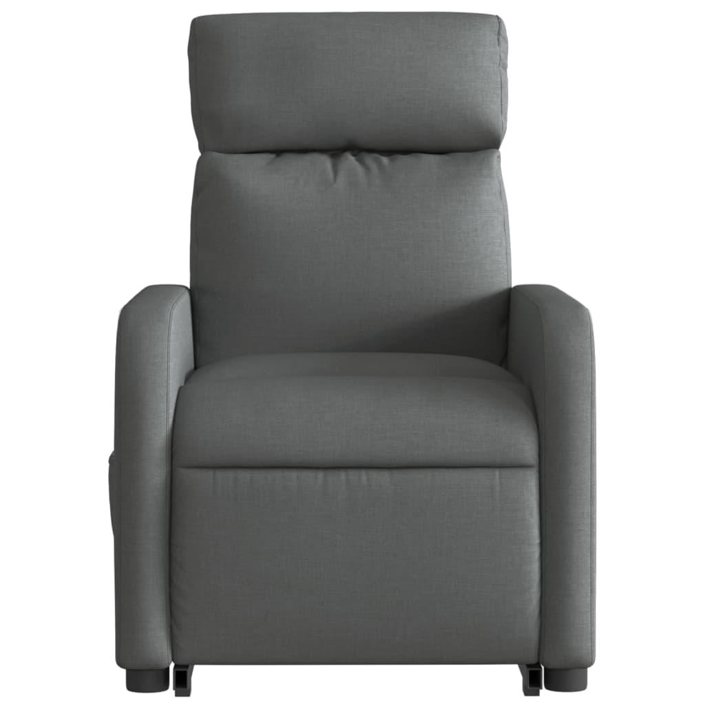 Stand up Massage Recliner Chair Dark Grey Fabric
