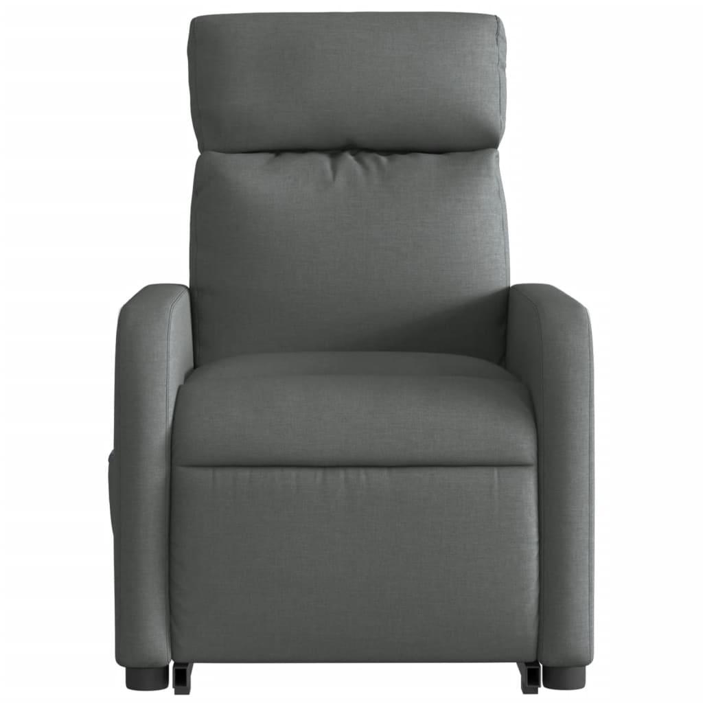 Electric Stand up Massage Recliner Chair Dark Grey Fabric