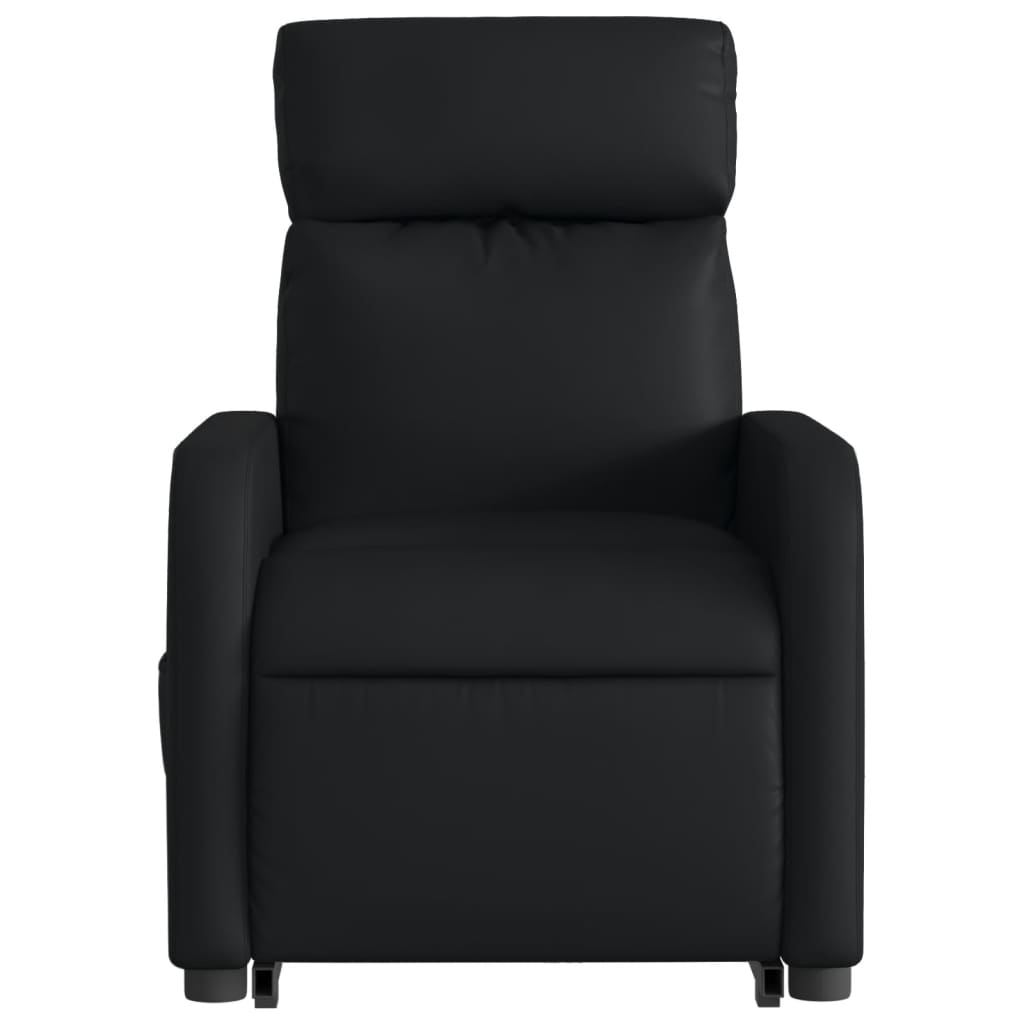 Electric Stand up Massage Recliner Chair Black Faux Leather