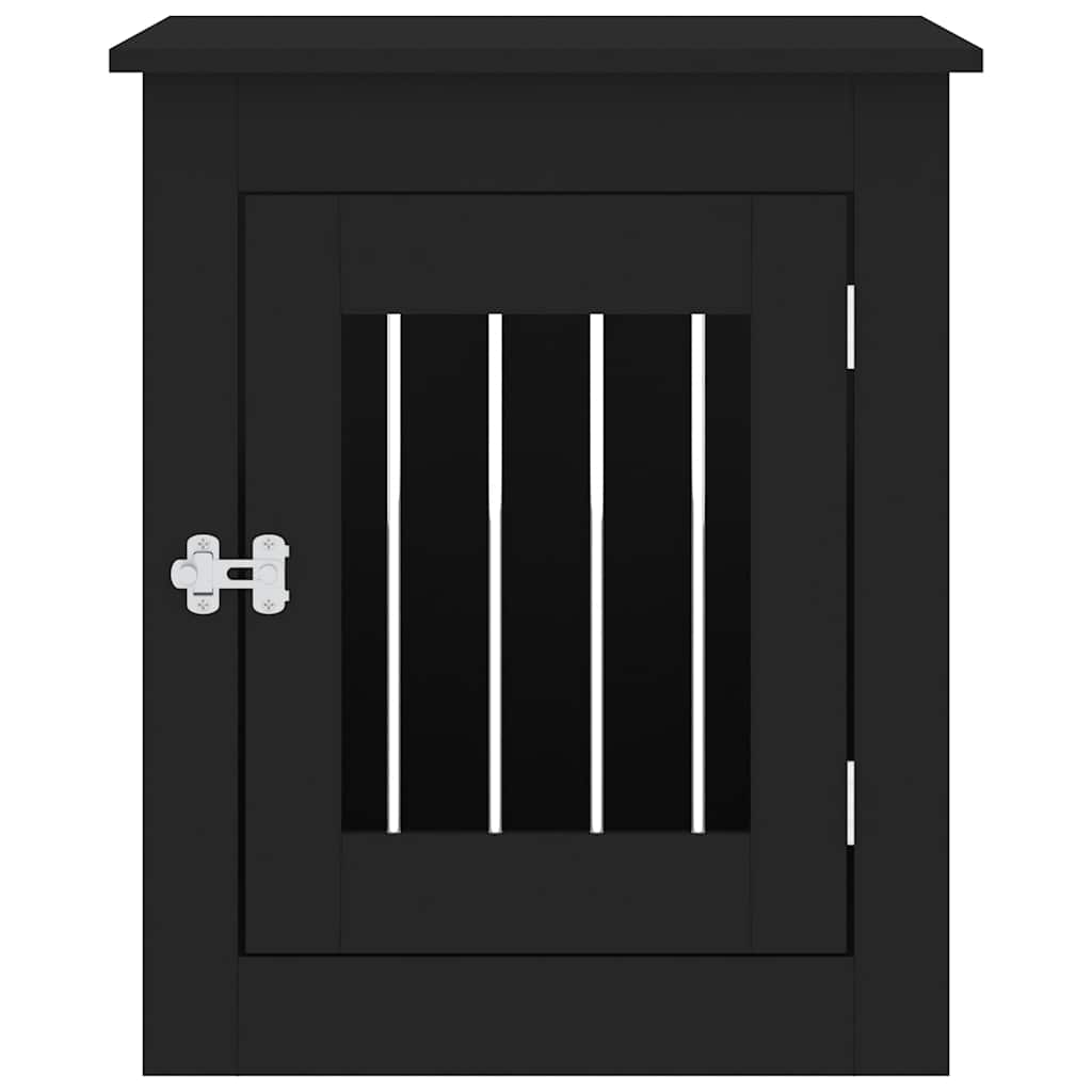 Dog Crate Furniture Black 55x75x65 cm Engineered Wood