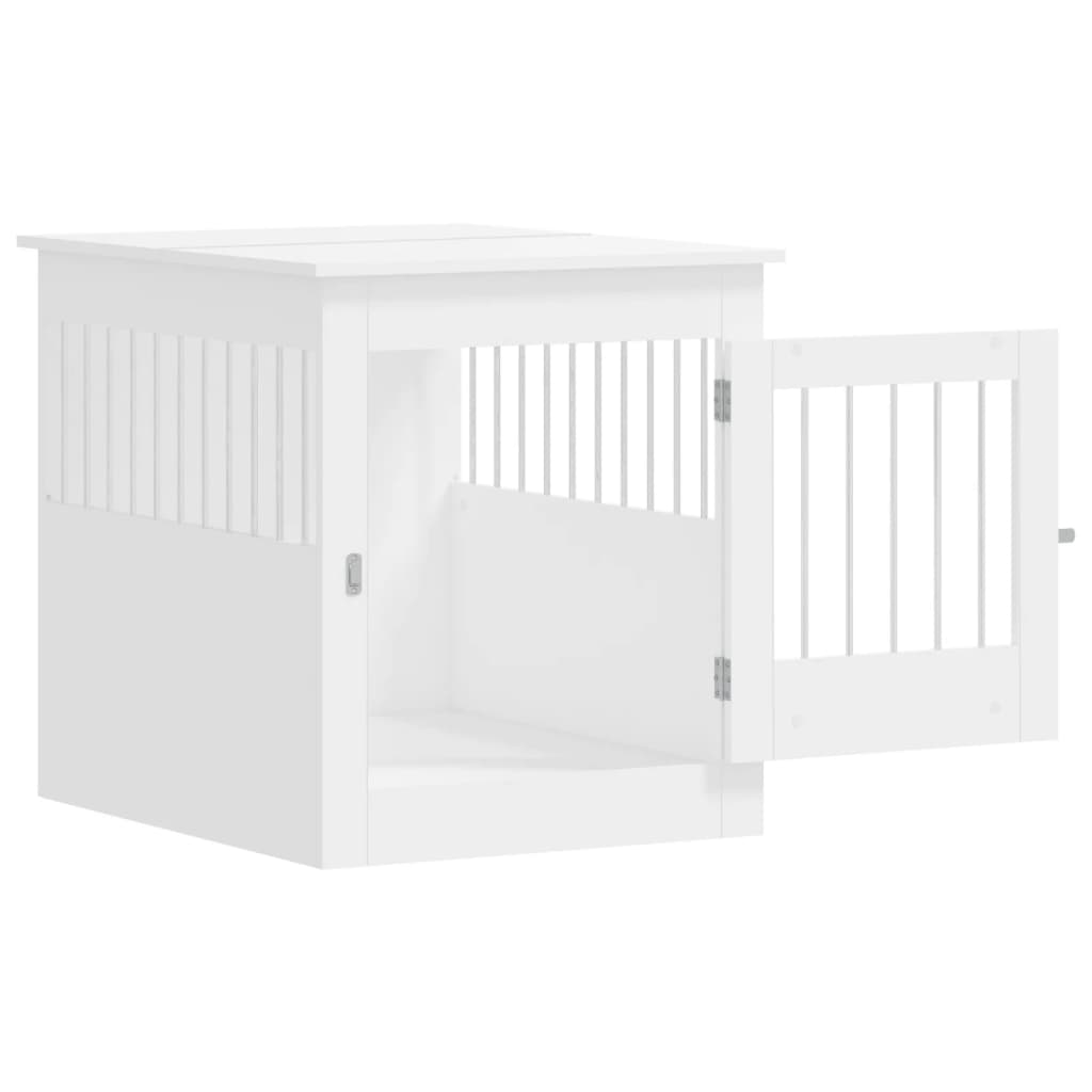 Dog Crate Furniture White 64.5x80x71 cm Engineered Wood