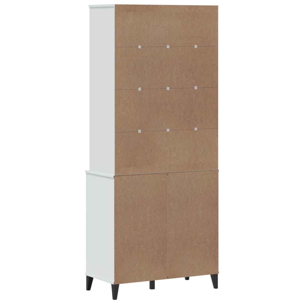 Highboard VIKEN White 80x40x190 cm Solid Wood Pine