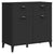 Highboard VIKEN Black 80x40x190 cm Solid Wood Pine