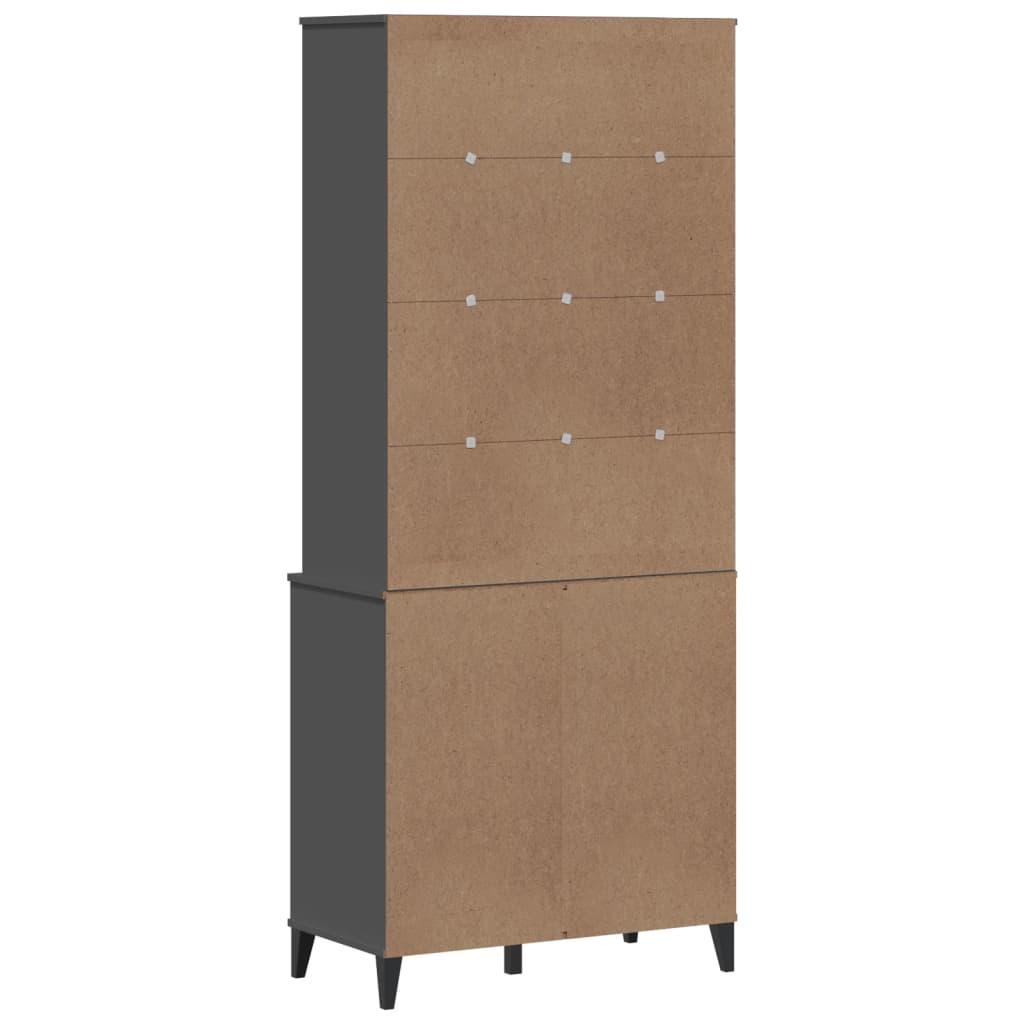 Highboard VIKEN Anthracite Grey 80x40x190 cm Solid Wood Pine