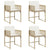Garden Chairs with Cushions 4 pcs Beige Poly Rattan