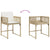 Garden Chairs with Cushions 4 pcs Beige Poly Rattan