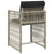 Garden Chairs with Cushions 4 pcs Light Grey Poly Rattan